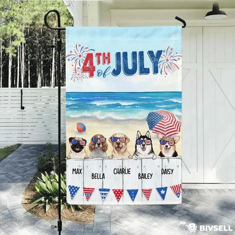 Custom 4th of July Pet Garden Flag – Personalized Independence Day Decor | BivSell