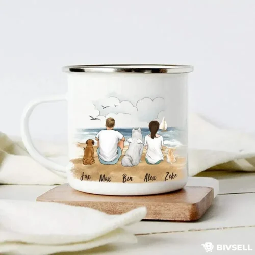 Track Order 3 Custom Beach Family Mug – Personalized Coastal Adventure Gift | BivSell