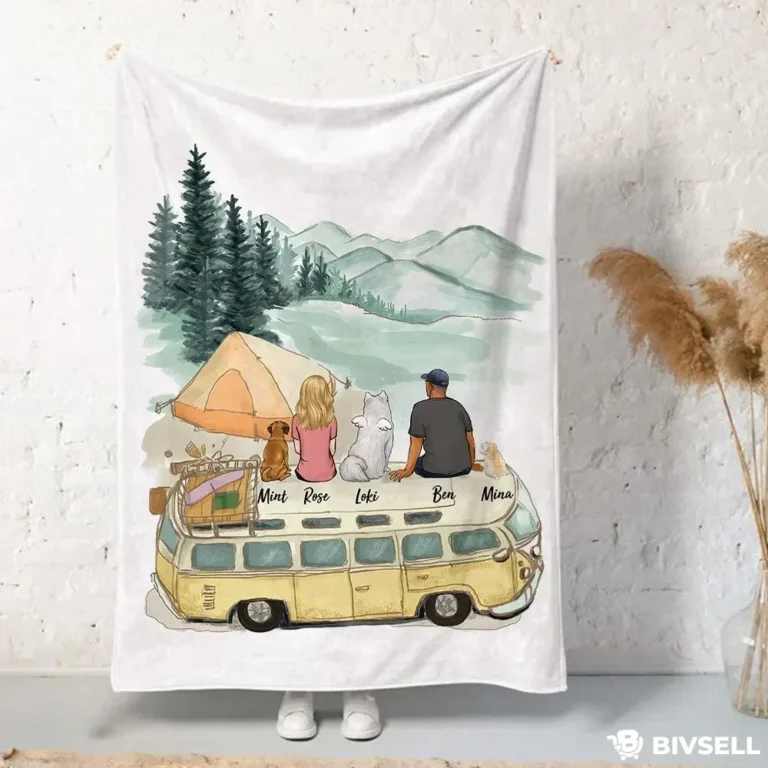 Custom Camping Adventure Blanket – Personalized Outdoor Throw Gift | BivSell