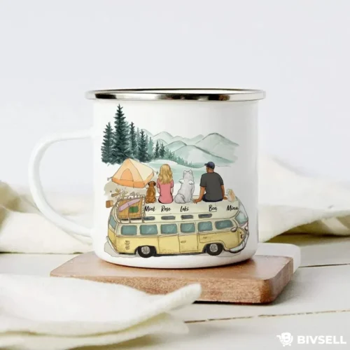 Track Order 6 Custom Camping Family Mug – Personalized Outdoor Adventure Gift | BivSell
