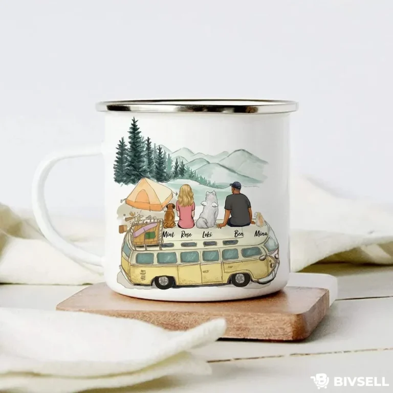 Custom Camping Family Mug – Personalized Outdoor Adventure Gift | BivSell