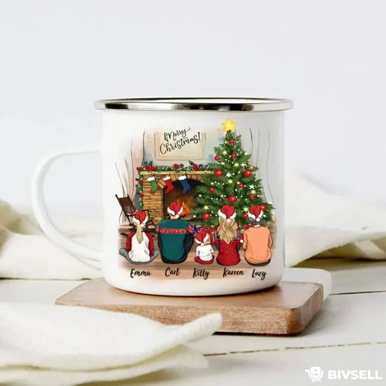 Custom Christmas Family Mug – Personalized Holiday Drinkware Gift | BivSell