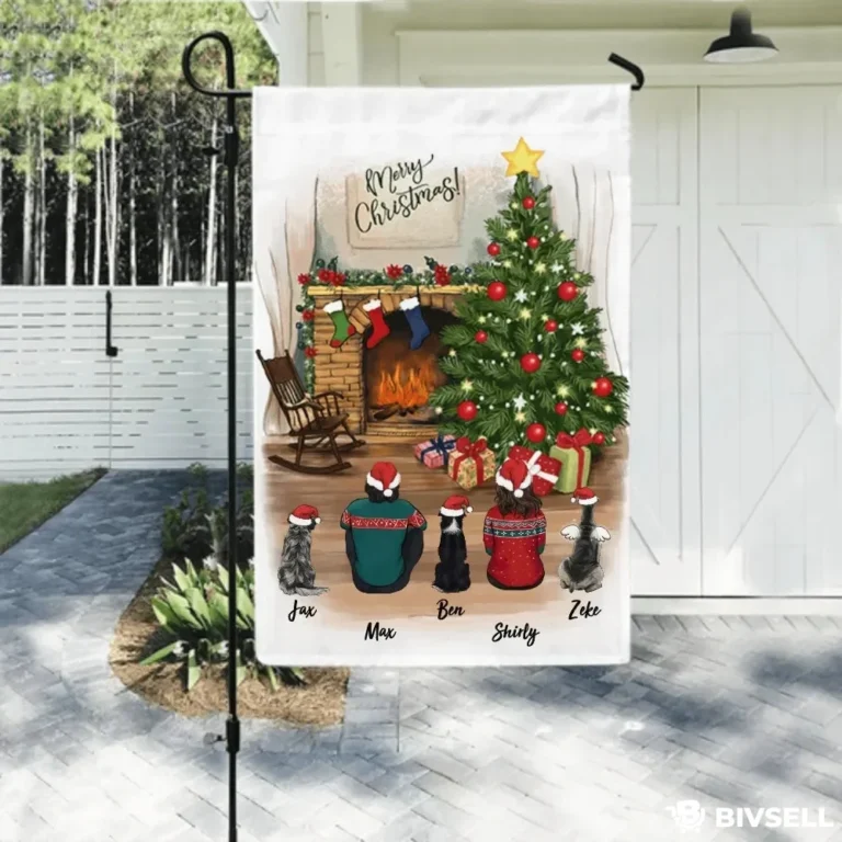 Custom Christmas Pet Garden Flag – Personalized Holiday Decor | BivSell