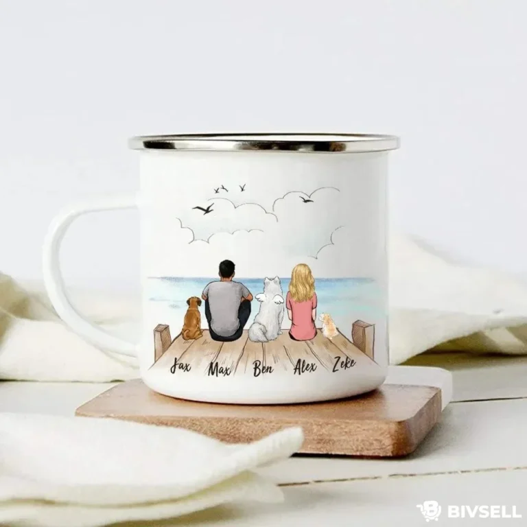Custom Coastal Family Mug – Personalized Beach Memory Gift | BivSell