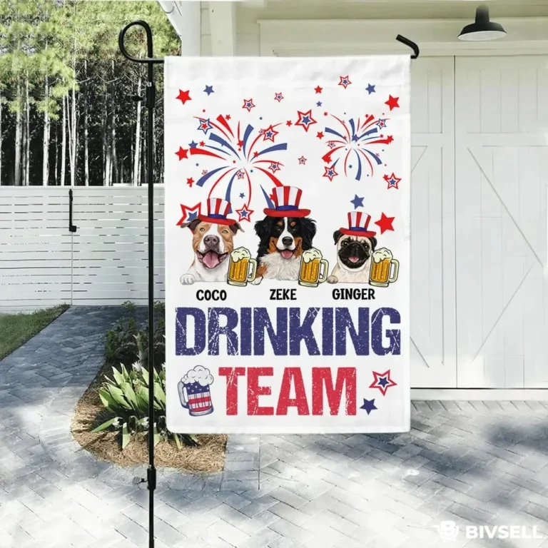 Custom Drinking Team Garden Flag – Personalized Party Decor | BivSell