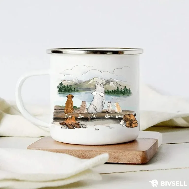 Custom Pet Family Mug – Personalized Outdoor Adventure Gift | BivSell