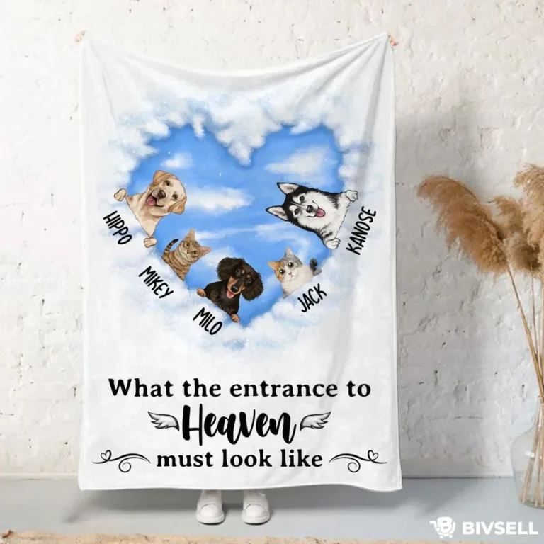 Personalized Pet Loss Blanket – Custom Dog & Cat Tribute Keepsake Gift | BivSell